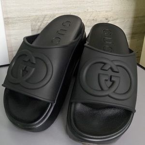 Gucci Double GG Platform shoes size 7.5-8 black